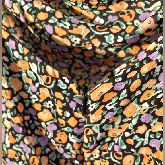 ASTR Ruched Tie Floral Multicolored Mini Dress, SZ S — LIKE NEW! - Picture 7 of 9